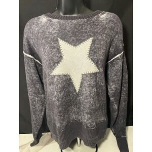 LISA TODD Distressed Star Knit Sweater Women's‎ Size M